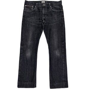 Naked & Famous Denim Weird Guy Faded Black Selvedge Jeans men's size 36x31